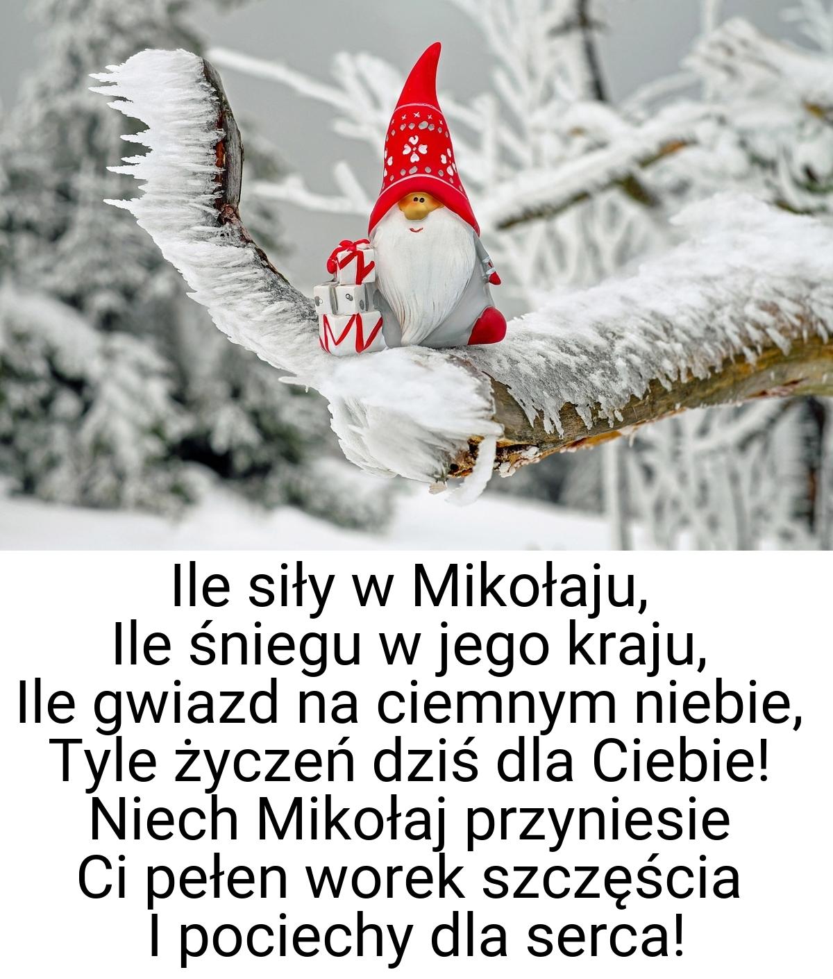 Ile siły w Mikołaju, Ile śniegu w jego kraju, Ile gwiazd na