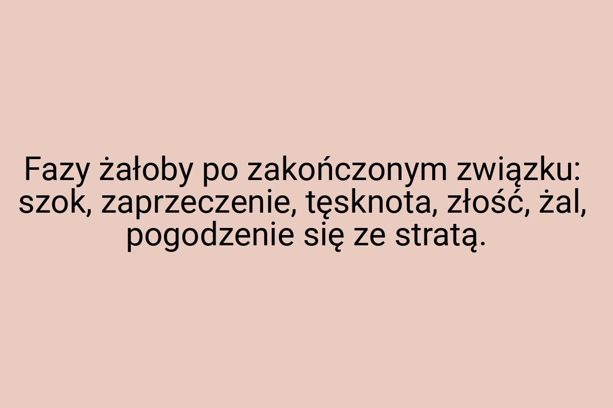 Fazy żałoby po zakończonym związku: szok, zaprzeczenie