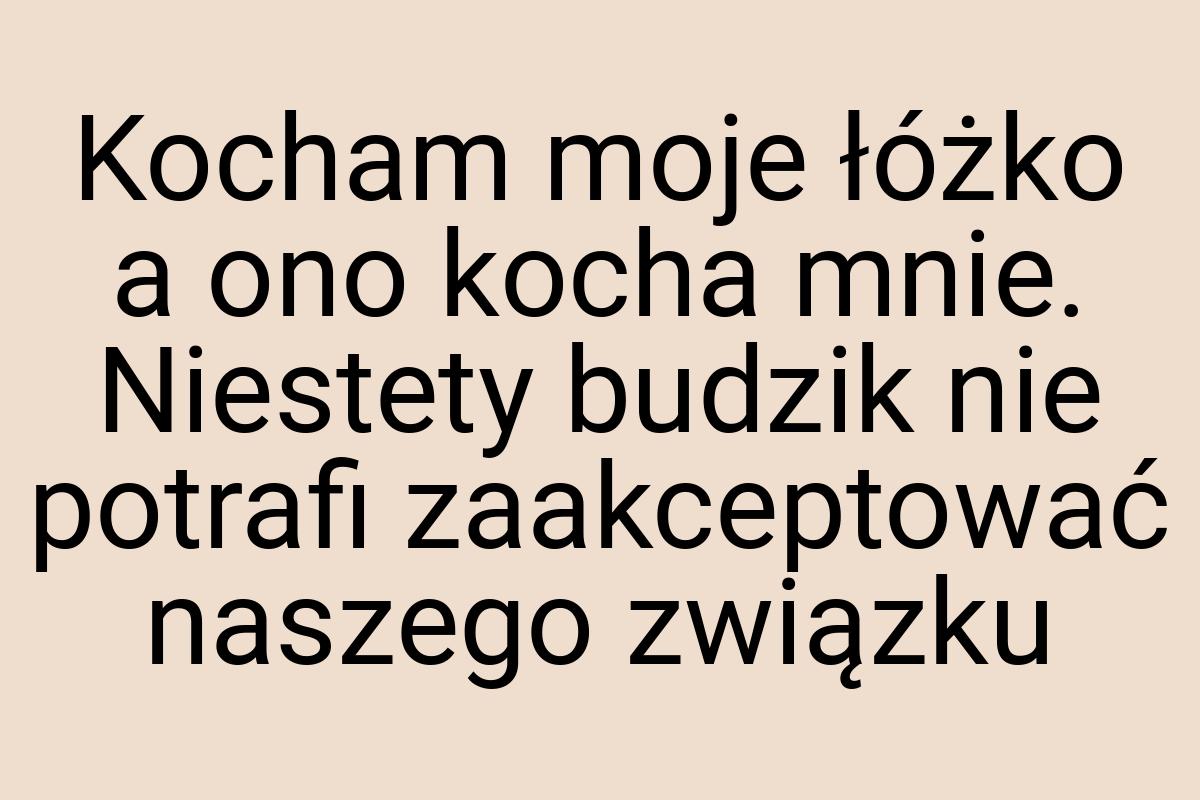 Kocham moje łóżko a ono kocha mnie. Niestety budzik nie