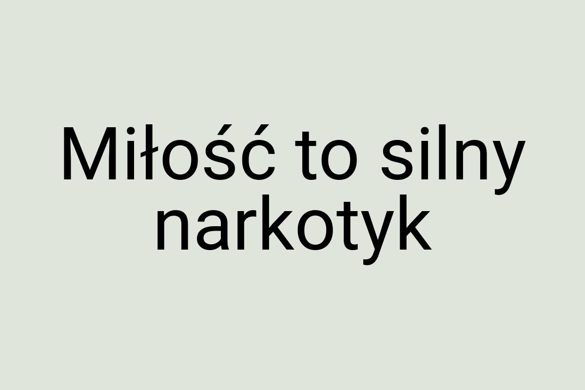 Miłość to silny narkotyk