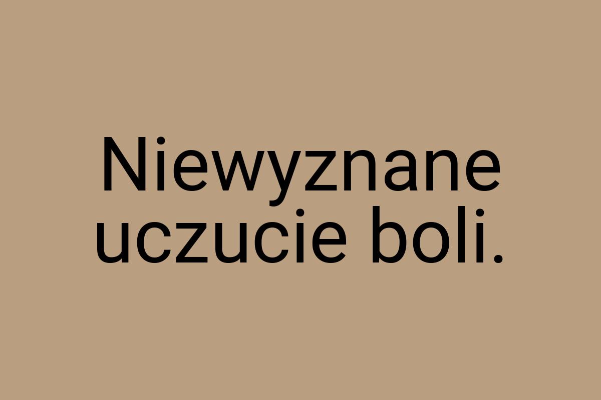 Niewyznane uczucie boli