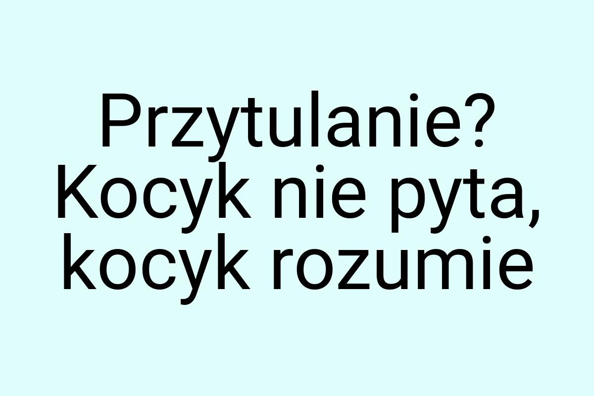 Przytulanie? Kocyk nie pyta, kocyk rozumie