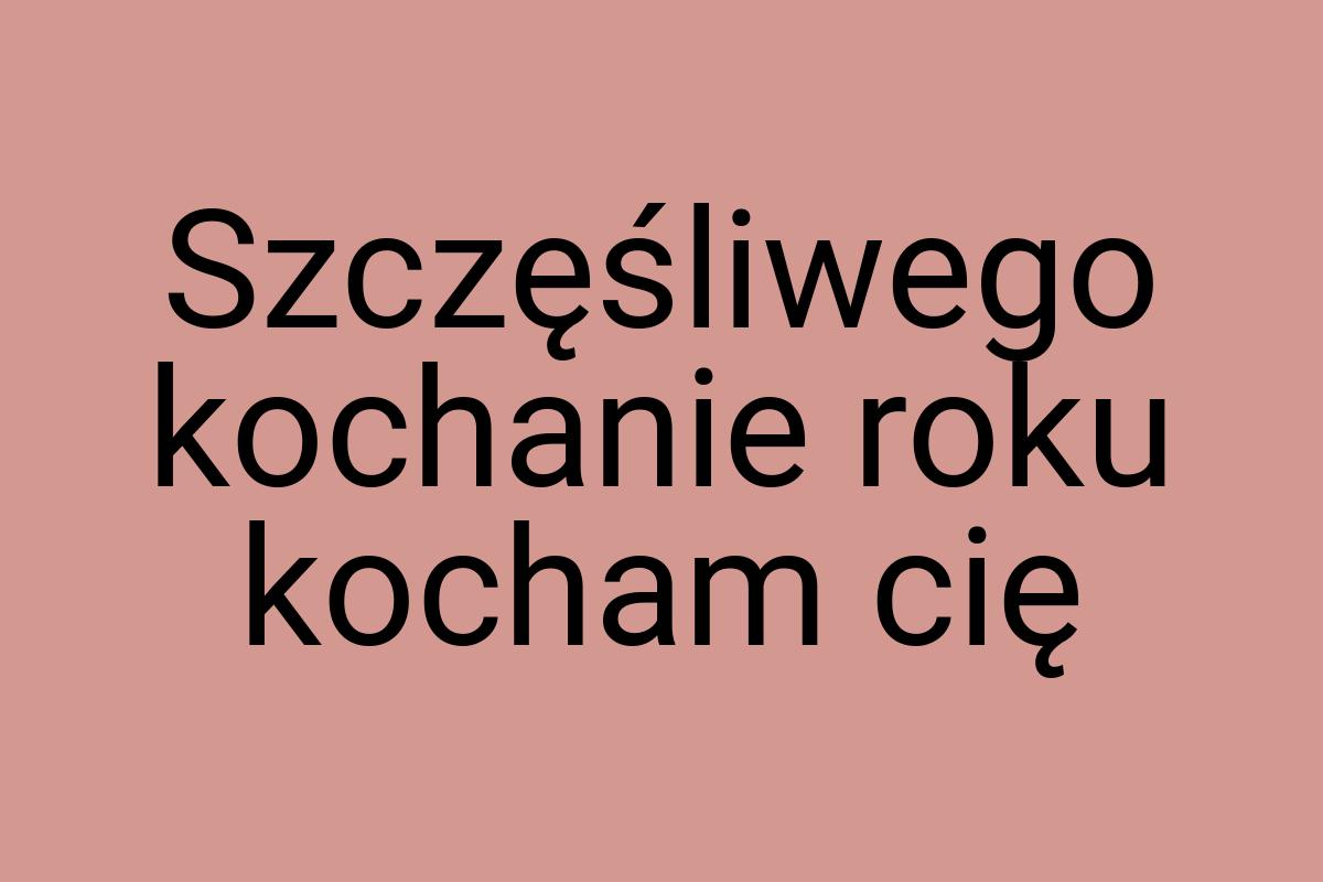 Szczęśliwego kochanie roku kocham cię