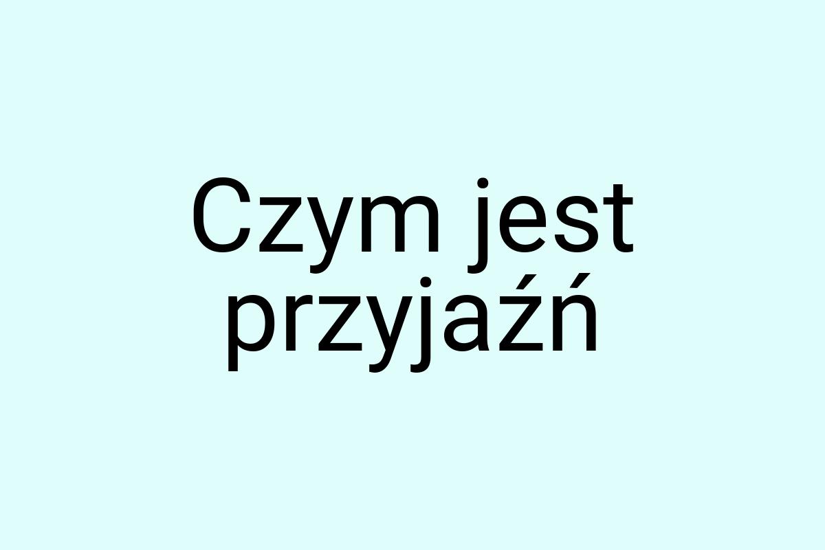 Czym jest przyjaźń