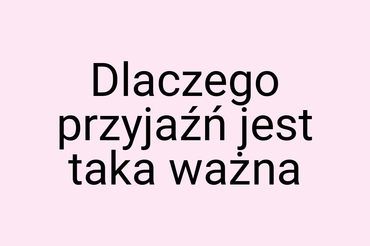 Dlaczego przyjaźń jest taka ważna