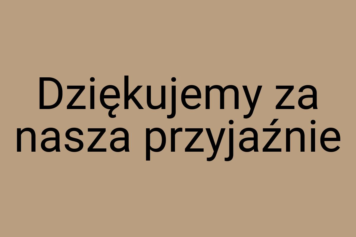 Dziękujemy za nasza przyjaźnie