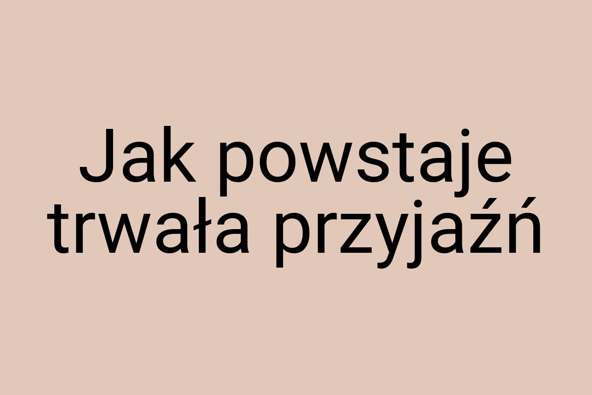 Jak powstaje trwała przyjaźń