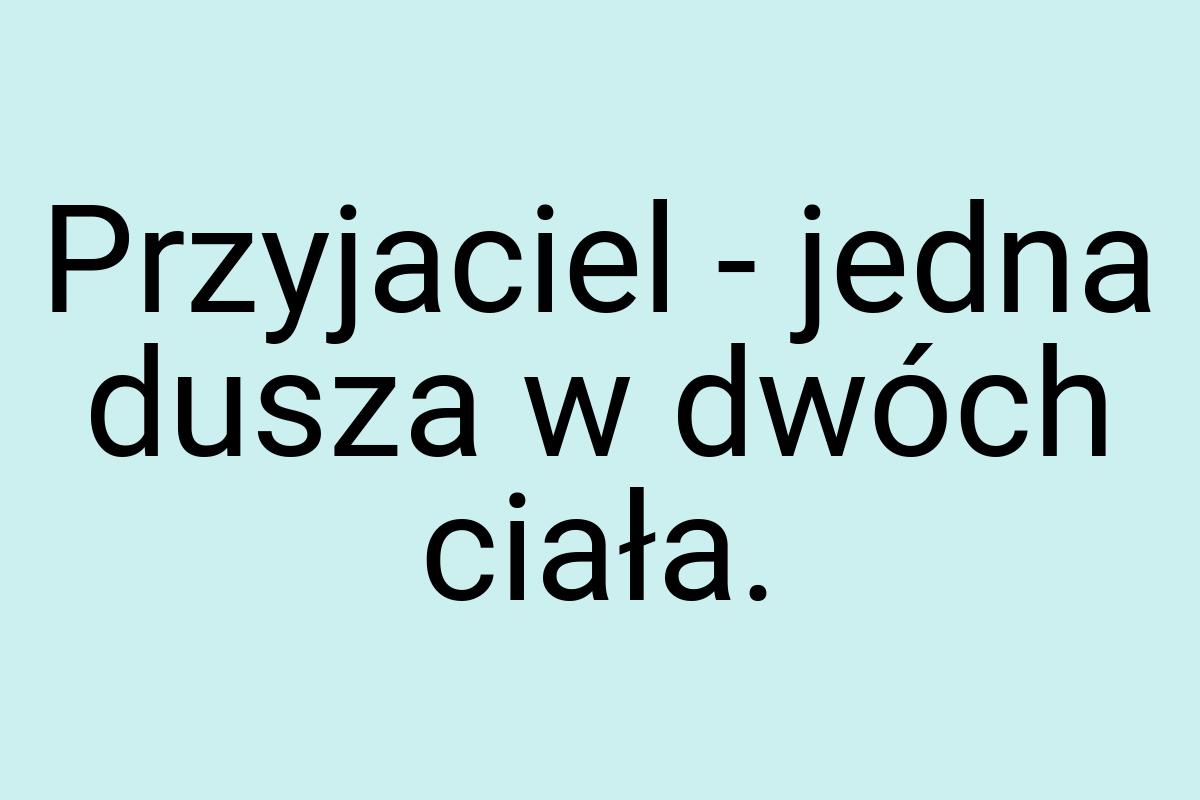 Przyjaciel - jedna dusza w dwóch ciała