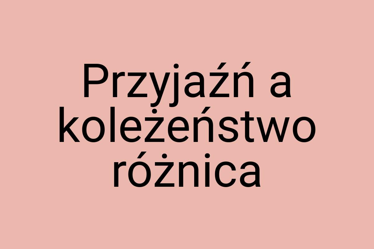 Przyjaźń a koleżeństwo różnica