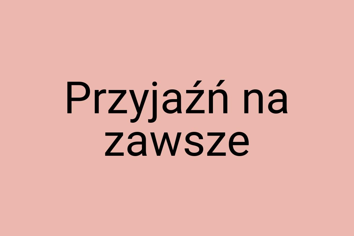 Przyjaźń na zawsze