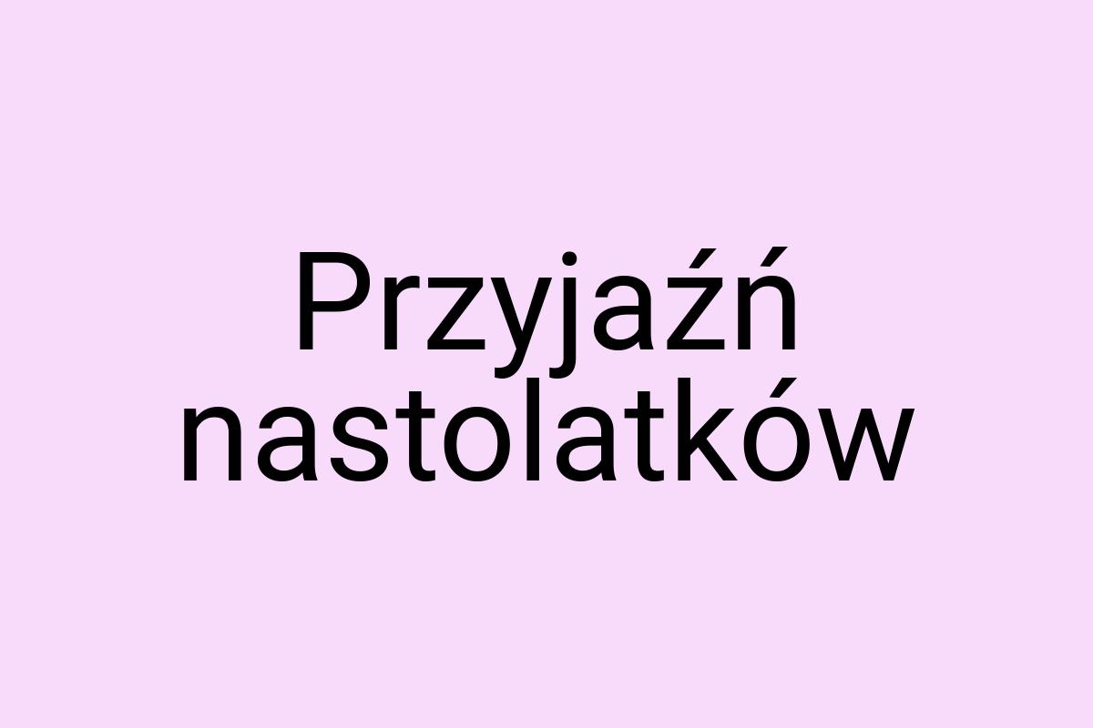 Przyjaźń nastolatków