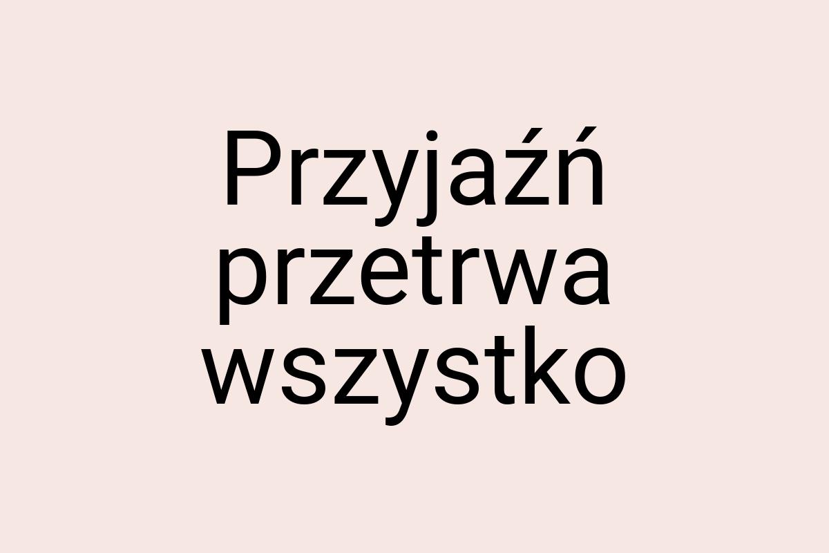 Przyjaźń przetrwa wszystko