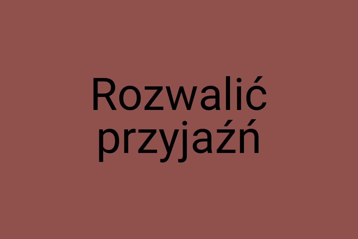 Rozwalić przyjaźń