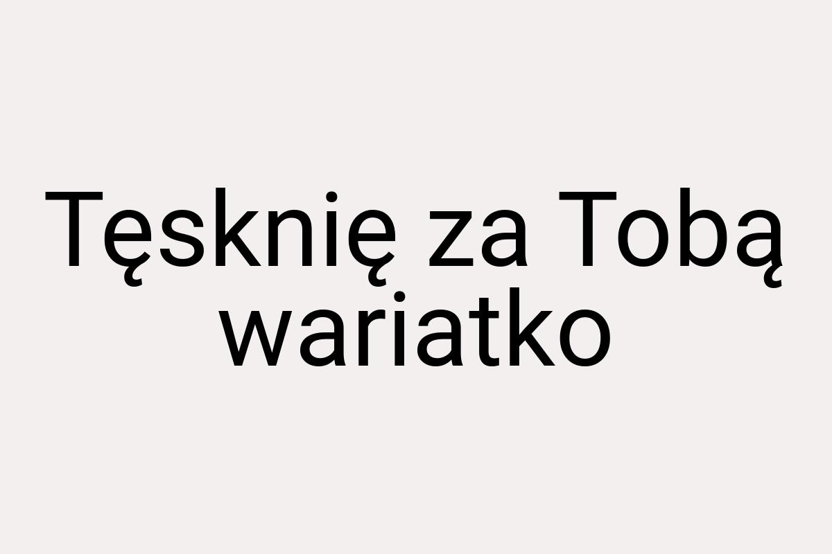Tęsknię za Tobą wariatko