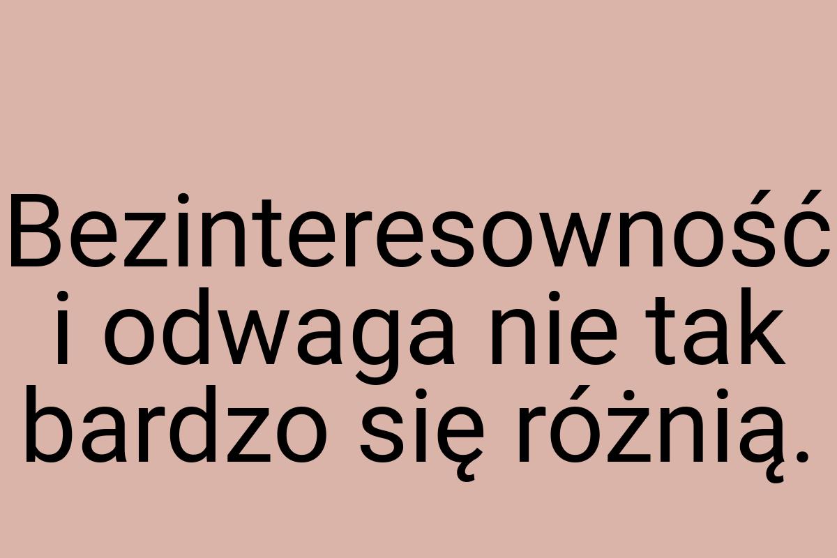 Bezinteresowność i odwaga nie tak bardzo się różnią