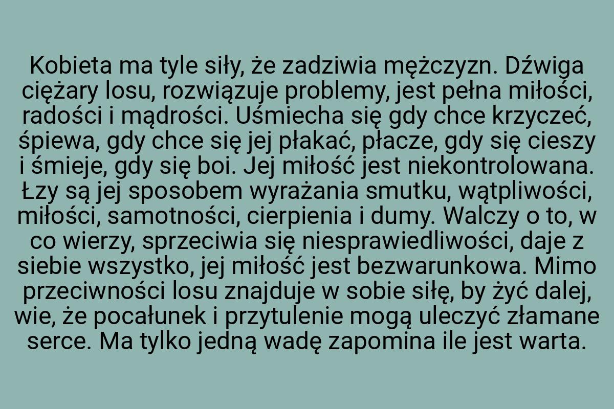 Kobieta ma tyle siły, że zadziwia mężczyzn. Dźwiga ciężary