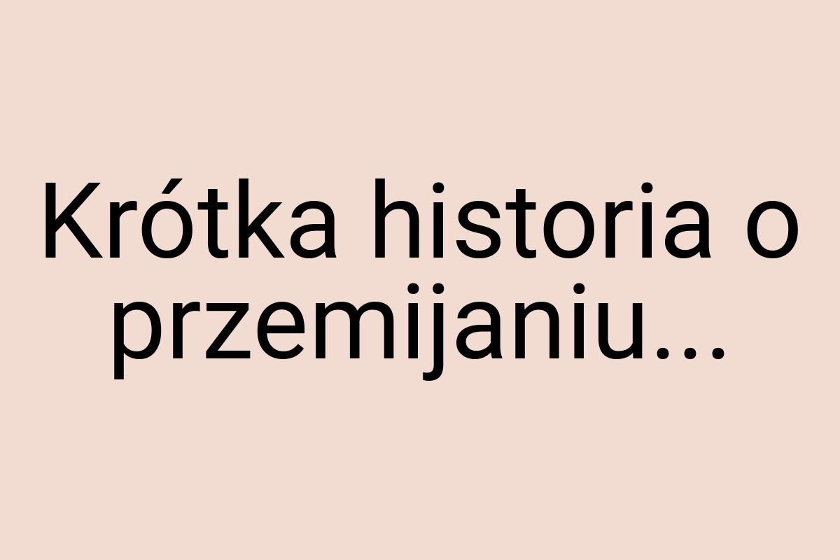 Krótka historia o przemijaniu