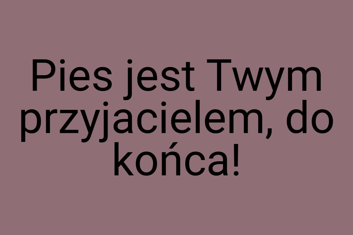 Pies jest Twym przyjacielem, do końca