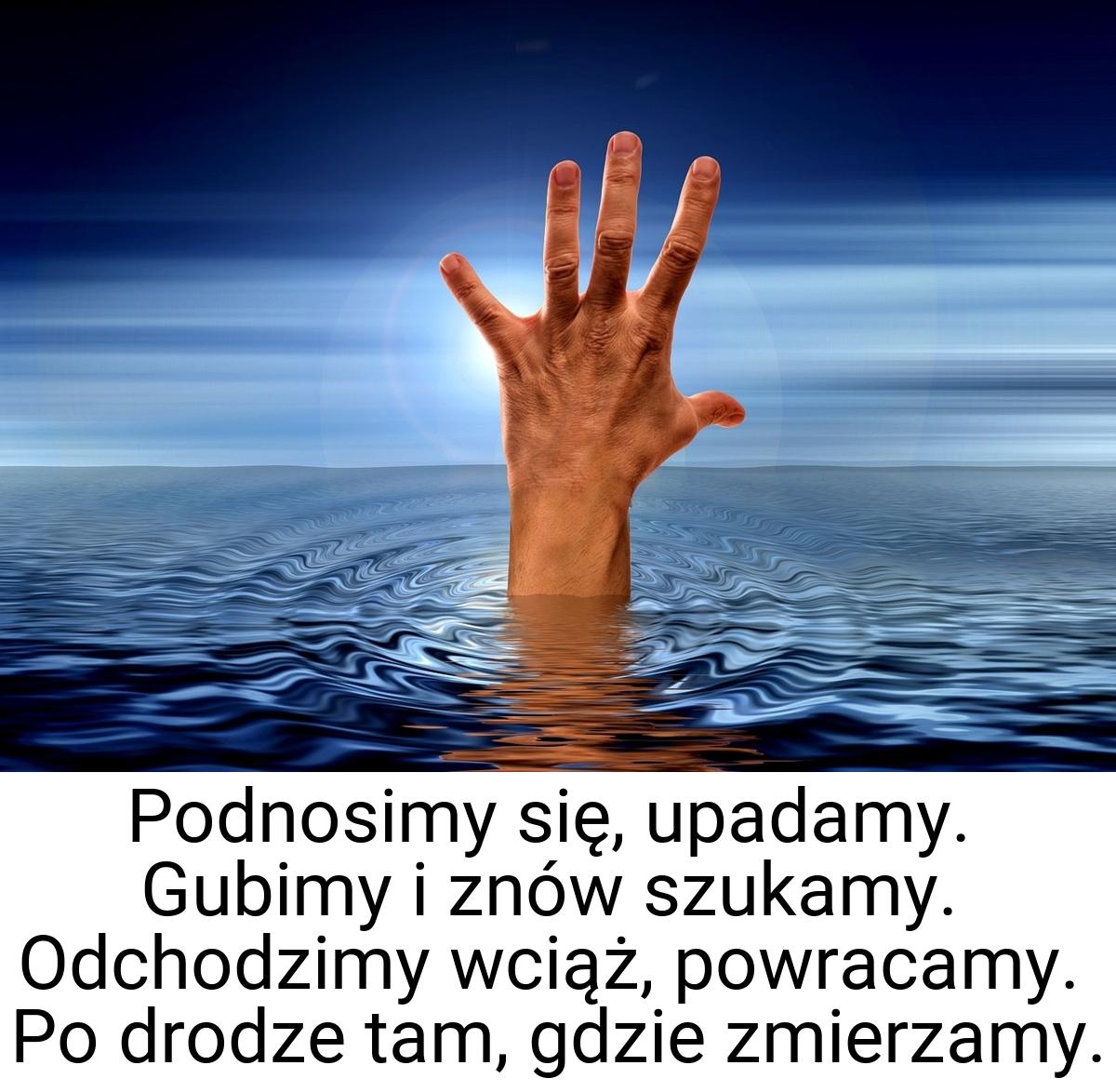 Podnosimy się, upadamy. Gubimy i znów szukamy. Odchodzimy