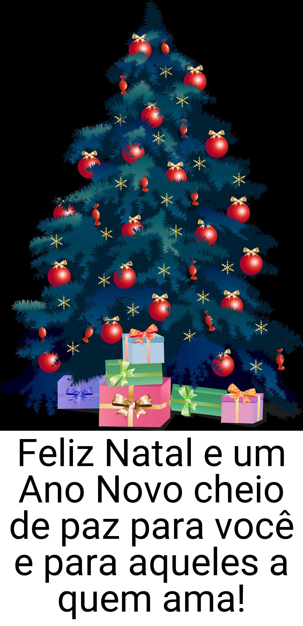 Feliz Natal e um Ano Novo cheio de paz para você e para