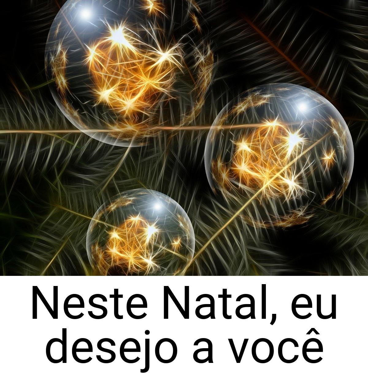 Neste Natal, eu desejo a você