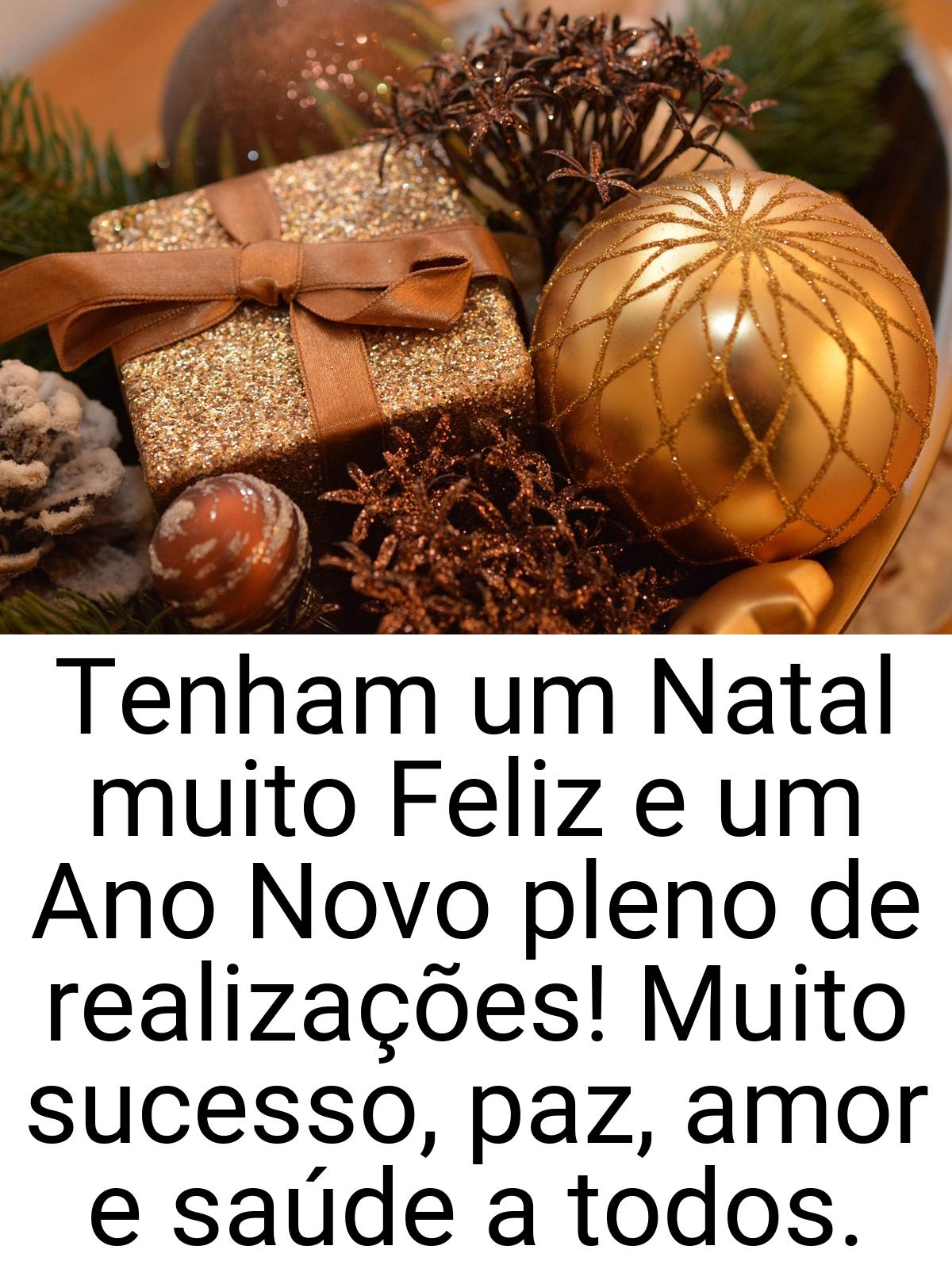 Tenham um Natal muito Feliz e um Ano Novo pleno de