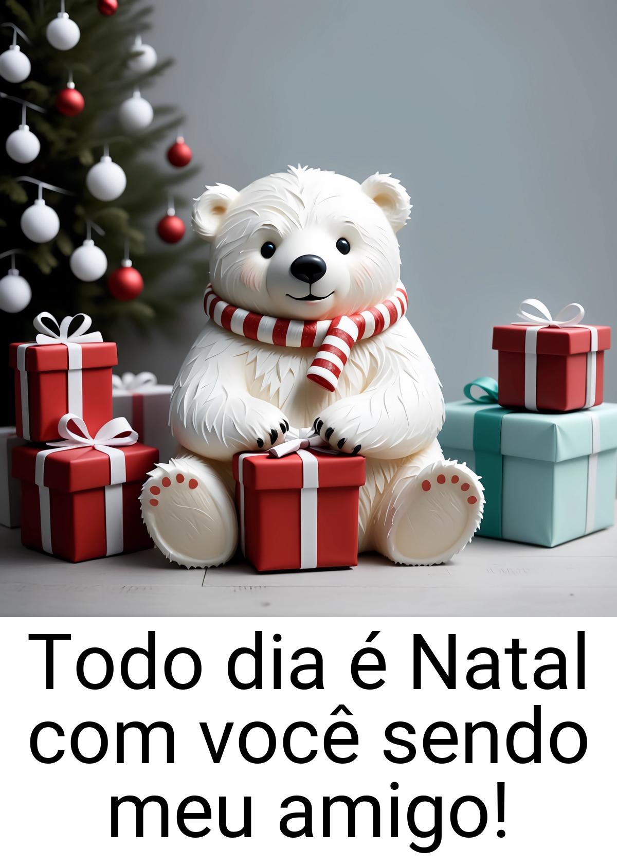 Todo dia é Natal com você sendo meu amigo