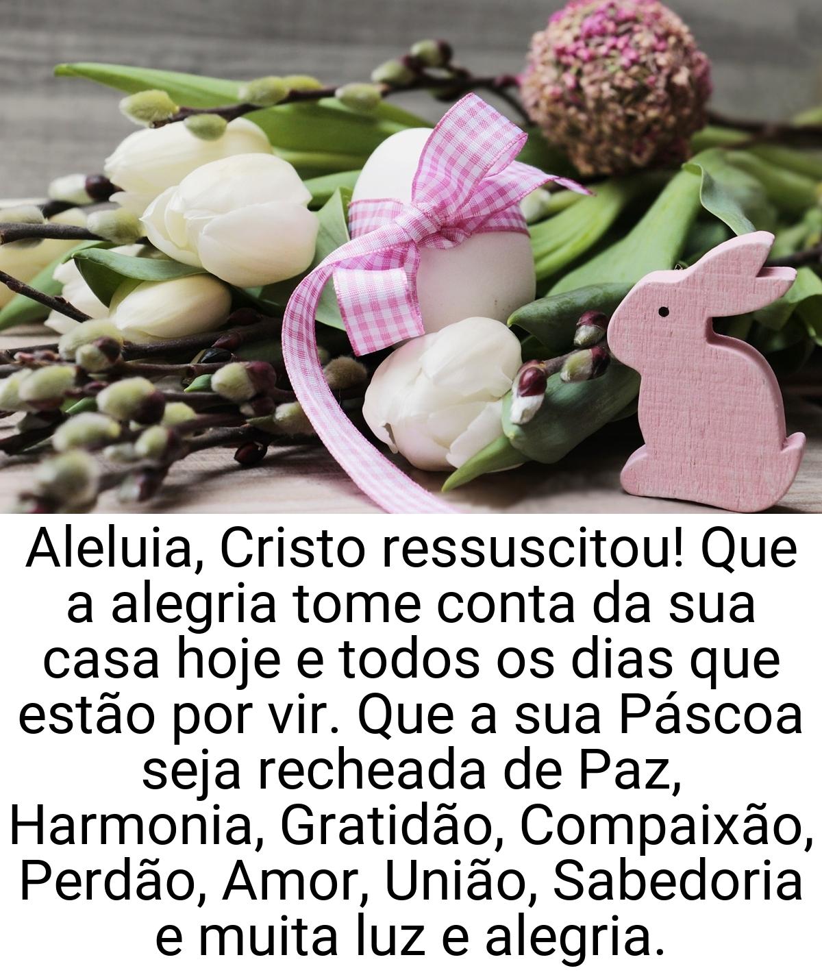 Aleluia, Cristo ressuscitou! Que a alegria tome conta da