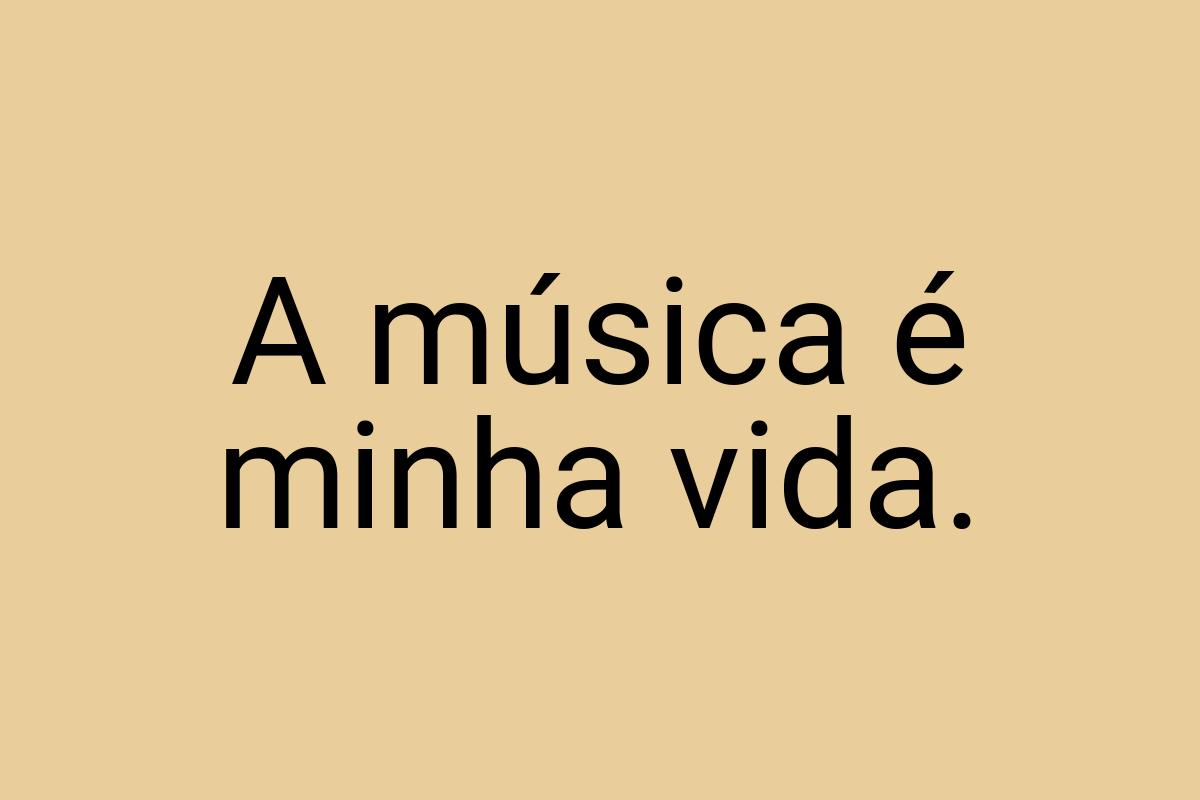 A música é minha vida