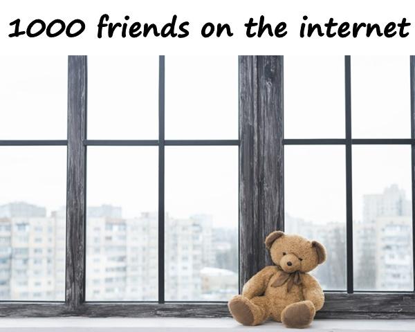 1000 friends on the internet