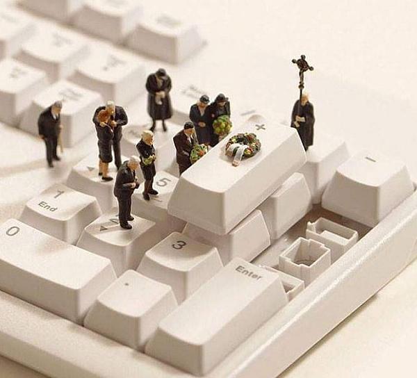 A funeral on a keyboard