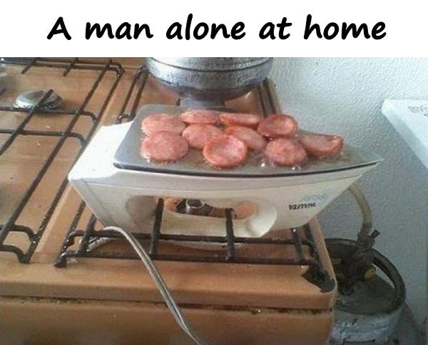 A man alone at home