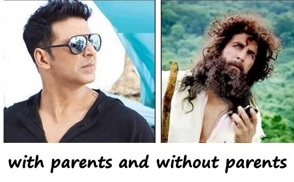 A man with parents and without parents