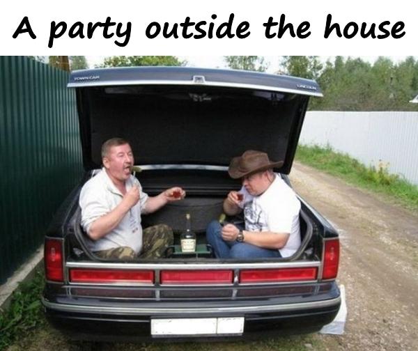 A party outside the house