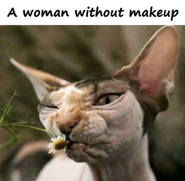 A woman without makeup