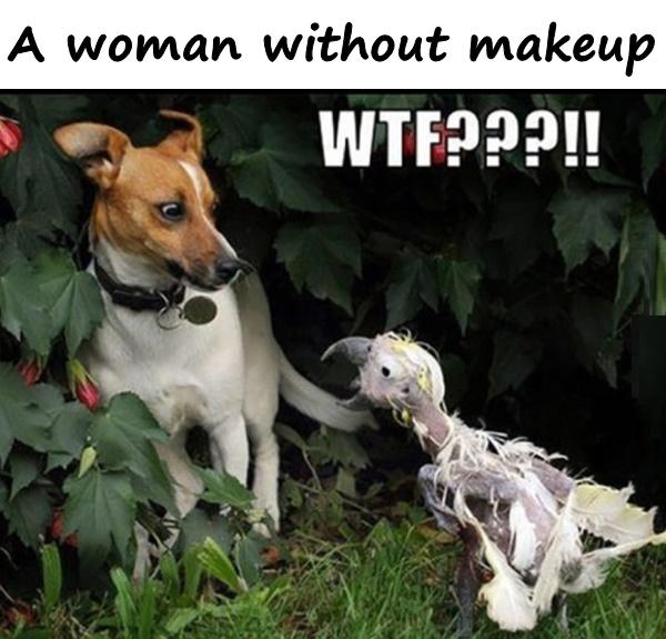 A woman without makeup