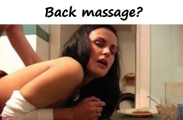 Back massage