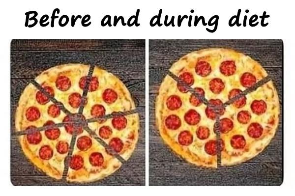 Before and during diet