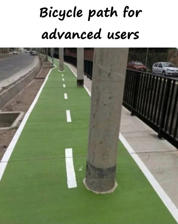 Bicycle path for advanced users