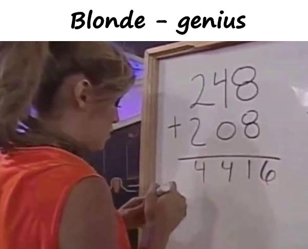 Blonde - genius