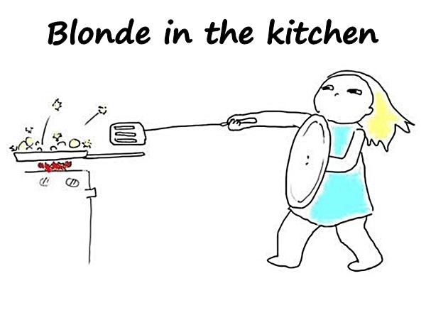 Blonde in the kitchen