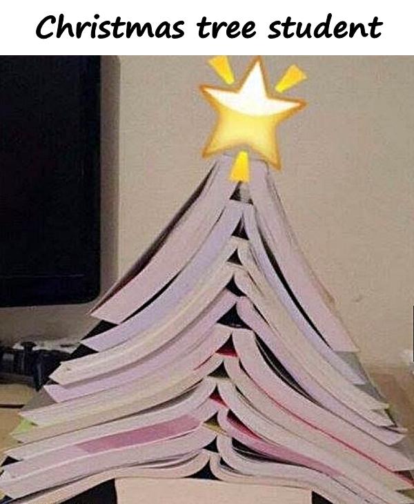 Christmas tree student