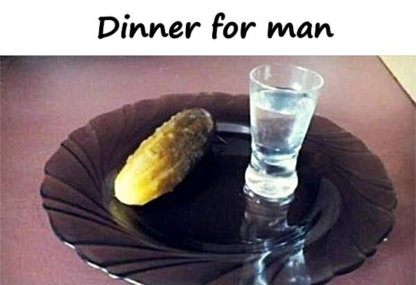 Dinner for man