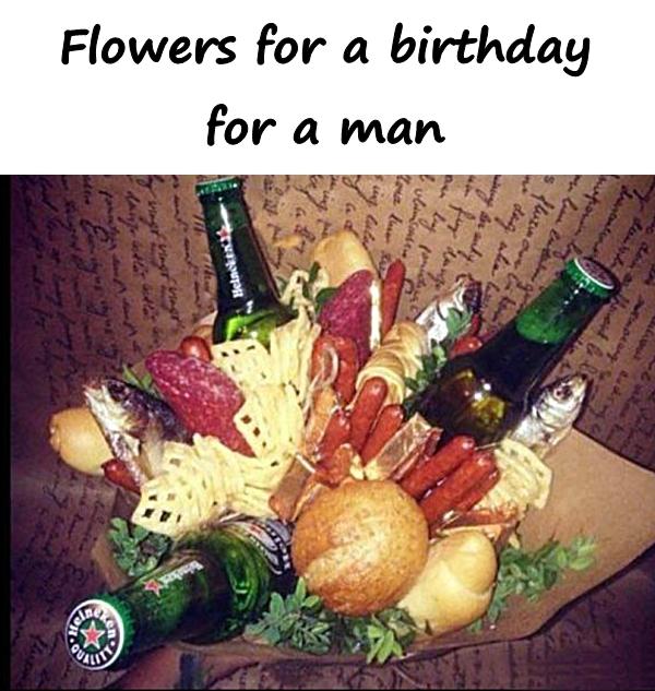 Flowers for a birthday for a man