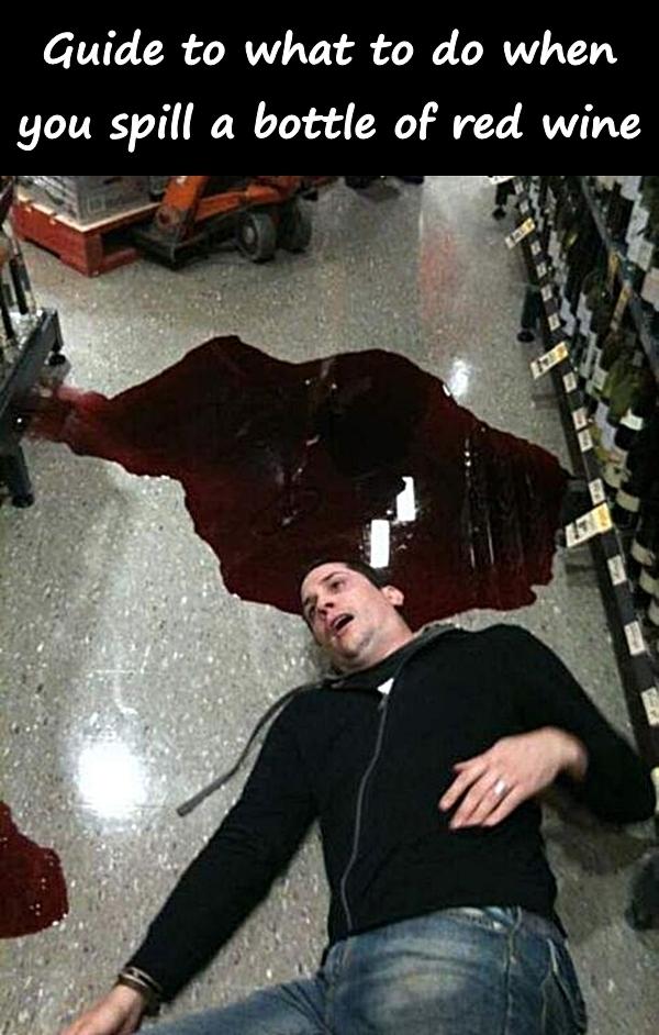 Guide to what to do when you spill a bottle of red wine