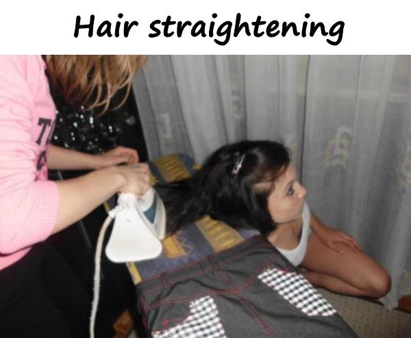 Hair straightening