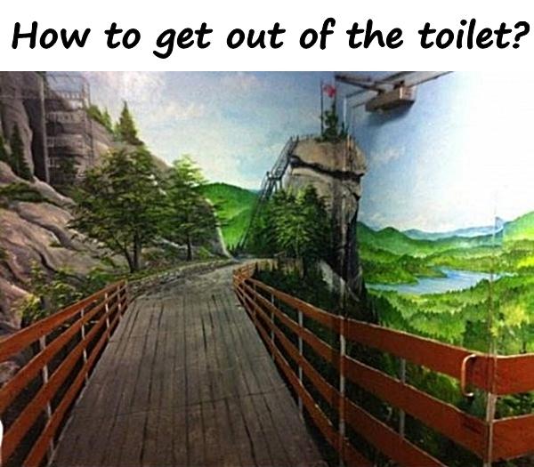 How to get out of the toilet