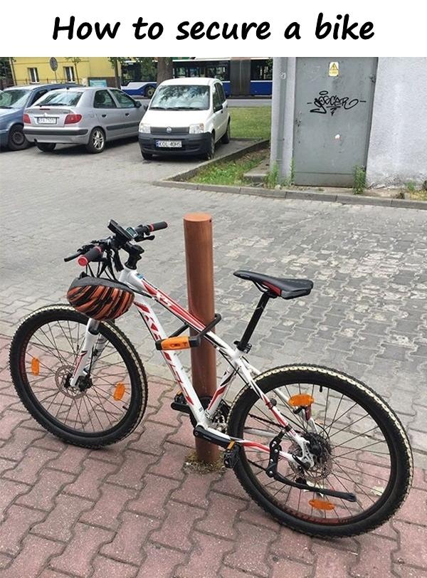 How to secure a bike