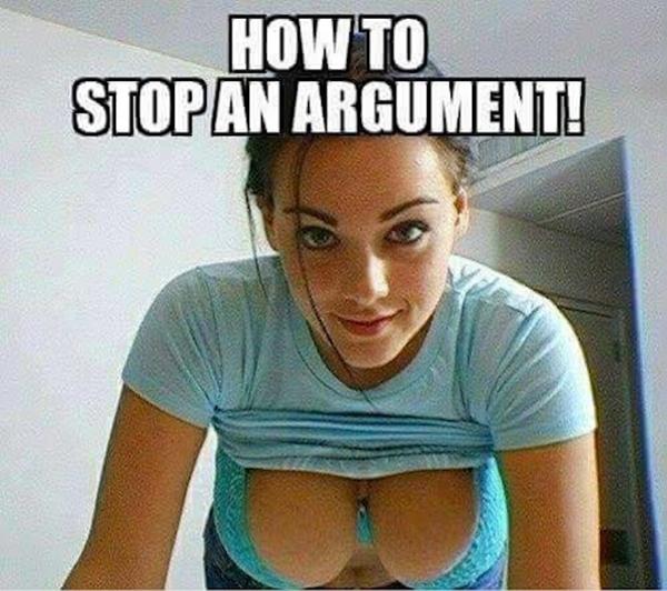 How to stop an argument