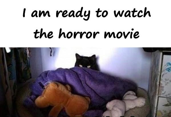 I am ready to watch the horror movie